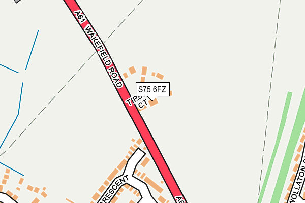 S75 6FZ map - OS OpenMap – Local (Ordnance Survey) S75 6FZ map - OS OpenMap – Local (Ordnance Survey)