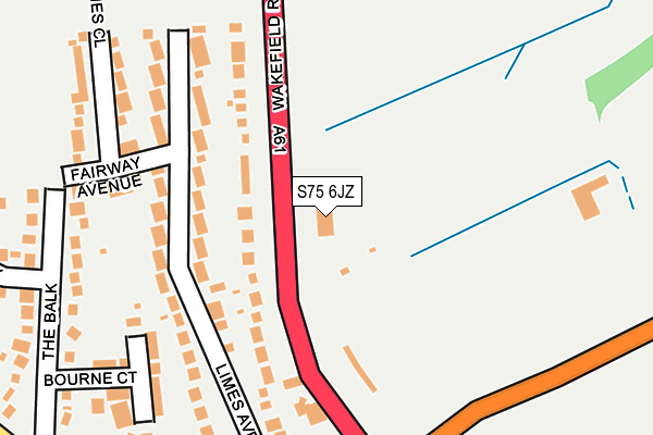 S75 6JZ map - OS OpenMap – Local (Ordnance Survey) S75 6JZ map - OS OpenMap – Local (Ordnance Survey)