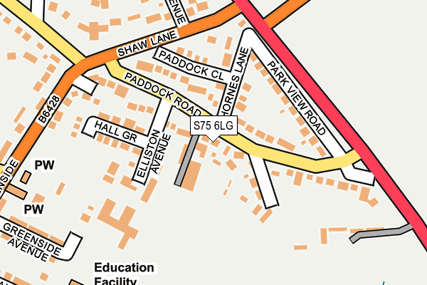 S75 6LG map - OS OpenMap – Local (Ordnance Survey) S75 6LG map - OS OpenMap – Local (Ordnance Survey)