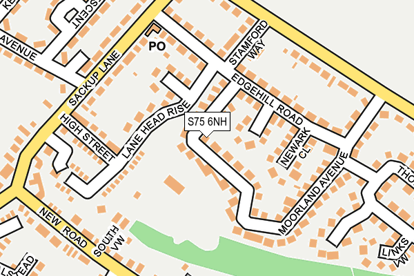 S75 6NH map - OS OpenMap – Local (Ordnance Survey) S75 6NH map - OS OpenMap – Local (Ordnance Survey)