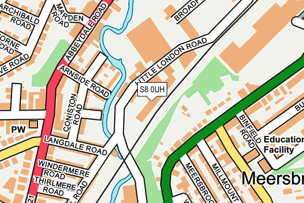 S8 0UH map - OS OpenMap – Local (Ordnance Survey) S8 0UH map - OS OpenMap – Local (Ordnance Survey)