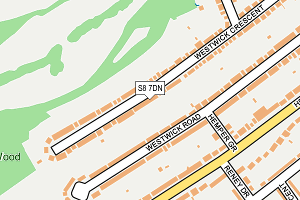 S8 7DN map - OS OpenMap – Local (Ordnance Survey) S8 7DN map - OS OpenMap – Local (Ordnance Survey)