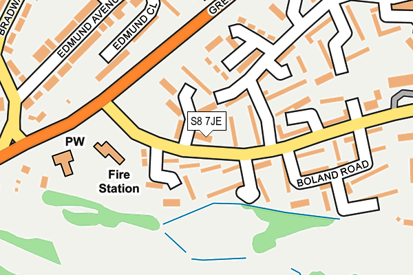 S8 7JE map - OS OpenMap – Local (Ordnance Survey) S8 7JE map - OS OpenMap – Local (Ordnance Survey)