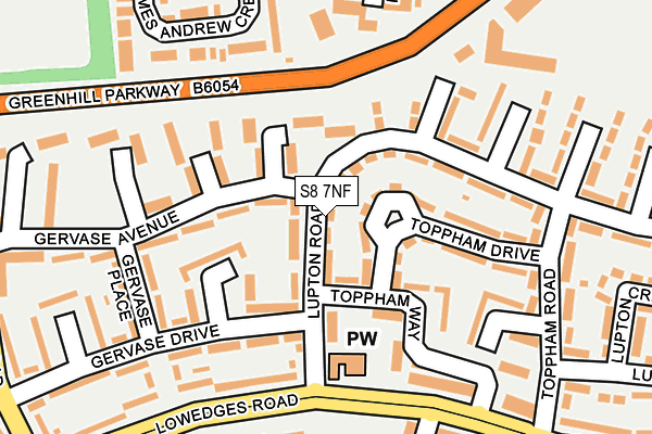 S8 7NF map - OS OpenMap – Local (Ordnance Survey) S8 7NF map - OS OpenMap – Local (Ordnance Survey)