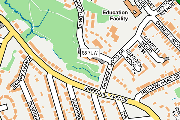 S8 7UW map - OS OpenMap – Local (Ordnance Survey) S8 7UW map - OS OpenMap – Local (Ordnance Survey)