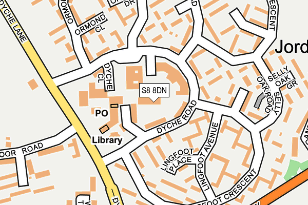 S8 8DN map - OS OpenMap – Local (Ordnance Survey) S8 8DN map - OS OpenMap – Local (Ordnance Survey)