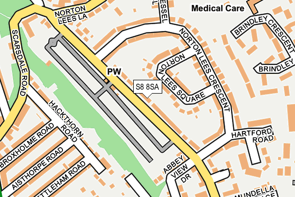 S8 8SA map - OS OpenMap – Local (Ordnance Survey) S8 8SA map - OS OpenMap – Local (Ordnance Survey)