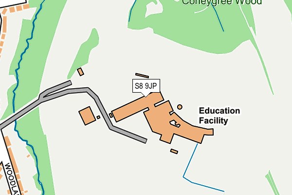 S8 9JP map - OS OpenMap – Local (Ordnance Survey) S8 9JP map - OS OpenMap – Local (Ordnance Survey)