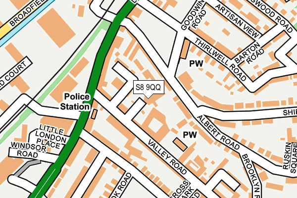 S8 9QQ map - OS OpenMap – Local (Ordnance Survey) S8 9QQ map - OS OpenMap – Local (Ordnance Survey)