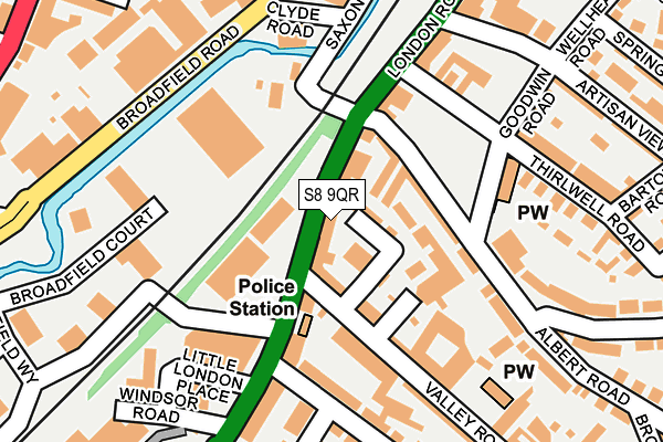 S8 9QR map - OS OpenMap – Local (Ordnance Survey) S8 9QR map - OS OpenMap – Local (Ordnance Survey)