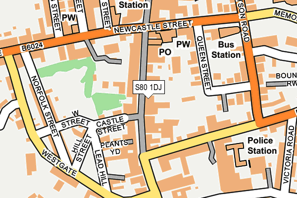 S80 1DJ map - OS OpenMap – Local (Ordnance Survey) S80 1DJ map - OS OpenMap – Local (Ordnance Survey)