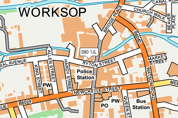 S80 1JL map - OS OpenMap – Local (Ordnance Survey) S80 1JL map - OS OpenMap – Local (Ordnance Survey)