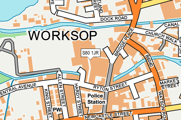 S80 1JR map - OS OpenMap – Local (Ordnance Survey) S80 1JR map - OS OpenMap – Local (Ordnance Survey)