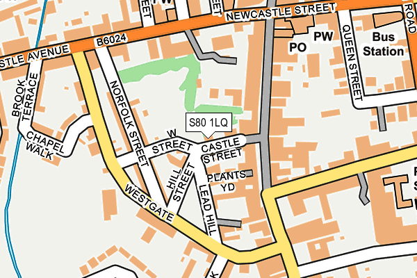 S80 1LQ map - OS OpenMap – Local (Ordnance Survey) S80 1LQ map - OS OpenMap – Local (Ordnance Survey)