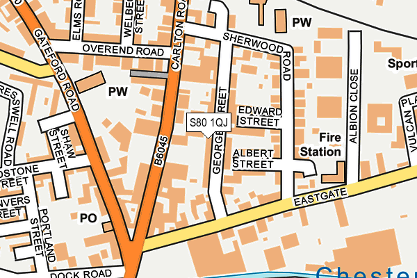 S80 1QJ map - OS OpenMap – Local (Ordnance Survey) S80 1QJ map - OS OpenMap – Local (Ordnance Survey)
