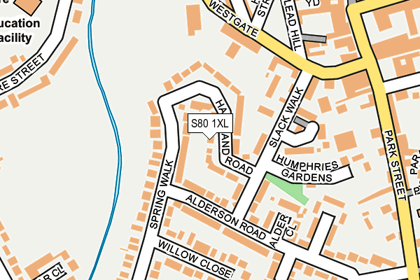 S80 1XL map - OS OpenMap – Local (Ordnance Survey) S80 1XL map - OS OpenMap – Local (Ordnance Survey)