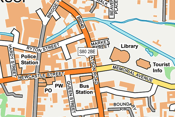 S80 2BE map - OS OpenMap – Local (Ordnance Survey) S80 2BE map - OS OpenMap – Local (Ordnance Survey)