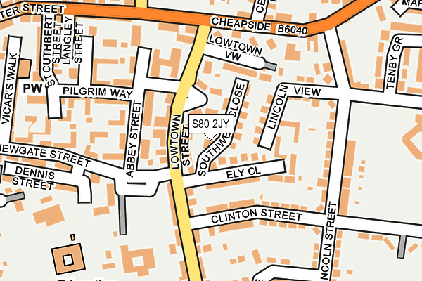 S80 2JY map - OS OpenMap – Local (Ordnance Survey) S80 2JY map - OS OpenMap – Local (Ordnance Survey)