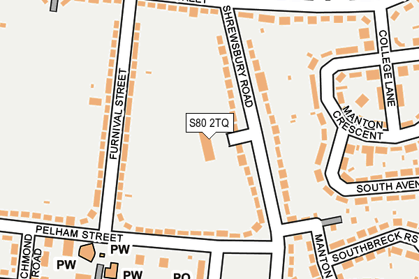 S80 2TQ map - OS OpenMap – Local (Ordnance Survey) S80 2TQ map - OS OpenMap – Local (Ordnance Survey)