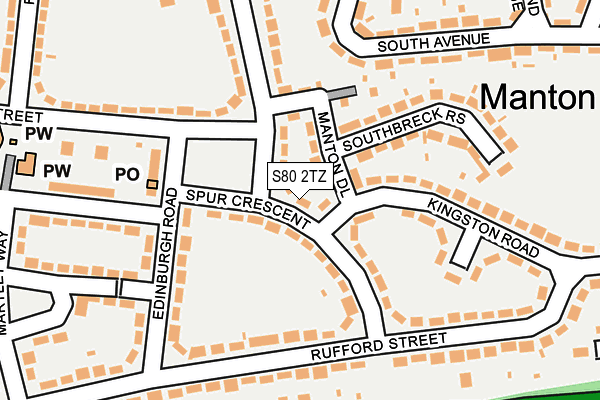 S80 2TZ map - OS OpenMap – Local (Ordnance Survey) S80 2TZ map - OS OpenMap – Local (Ordnance Survey)