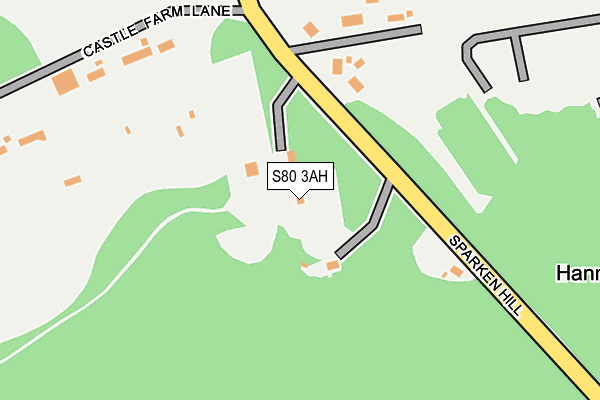 S80 3AH map - OS OpenMap – Local (Ordnance Survey) S80 3AH map - OS OpenMap – Local (Ordnance Survey)