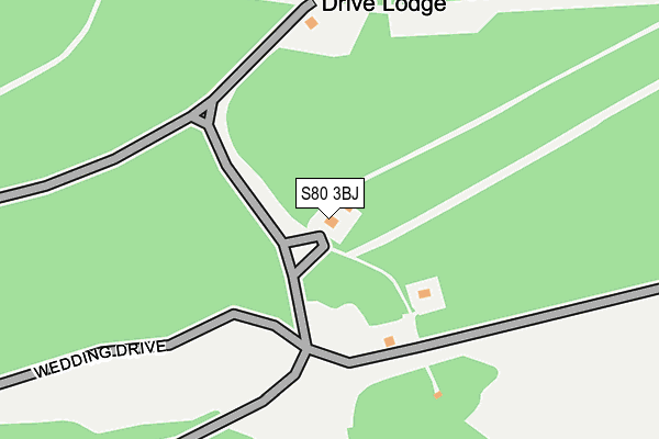 S80 3BJ map - OS OpenMap – Local (Ordnance Survey) S80 3BJ map - OS OpenMap – Local (Ordnance Survey)