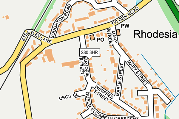 S80 3HR map - OS OpenMap – Local (Ordnance Survey) S80 3HR map - OS OpenMap – Local (Ordnance Survey)