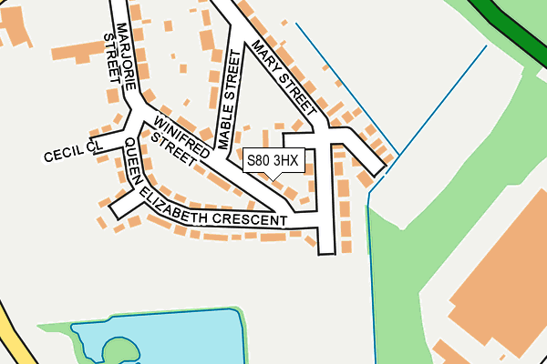 S80 3HX map - OS OpenMap – Local (Ordnance Survey) S80 3HX map - OS OpenMap – Local (Ordnance Survey)