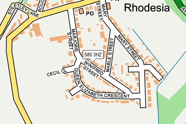 S80 3HZ map - OS OpenMap – Local (Ordnance Survey) S80 3HZ map - OS OpenMap – Local (Ordnance Survey)