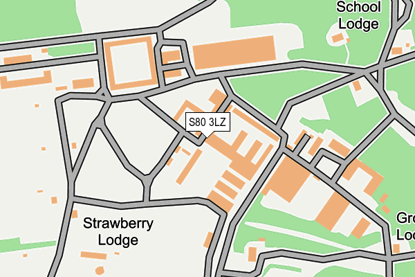 S80 3LZ map - OS OpenMap – Local (Ordnance Survey) S80 3LZ map - OS OpenMap – Local (Ordnance Survey)