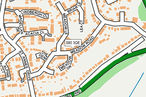 S80 3QE map - OS OpenMap – Local (Ordnance Survey) S80 3QE map - OS OpenMap – Local (Ordnance Survey)