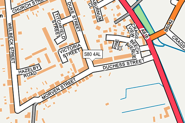S80 4AL map - OS OpenMap – Local (Ordnance Survey) S80 4AL map - OS OpenMap – Local (Ordnance Survey)
