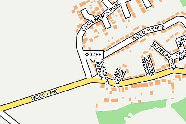 S80 4EH map - OS OpenMap – Local (Ordnance Survey)