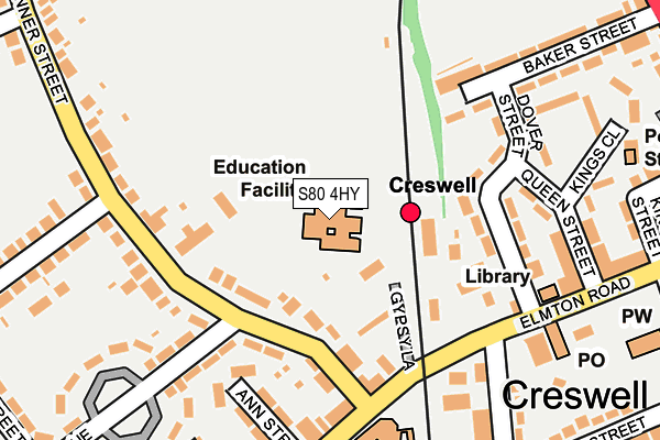 S80 4HY map - OS OpenMap – Local (Ordnance Survey) S80 4HY map - OS OpenMap – Local (Ordnance Survey)