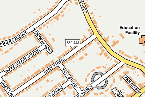 S80 4JJ map - OS OpenMap – Local (Ordnance Survey) S80 4JJ map - OS OpenMap – Local (Ordnance Survey)