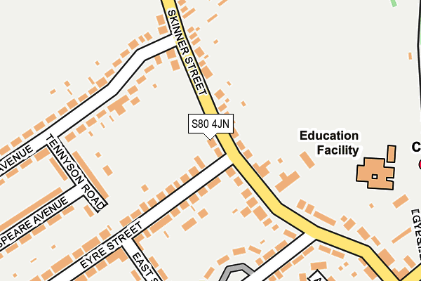 S80 4JN map - OS OpenMap – Local (Ordnance Survey) S80 4JN map - OS OpenMap – Local (Ordnance Survey)