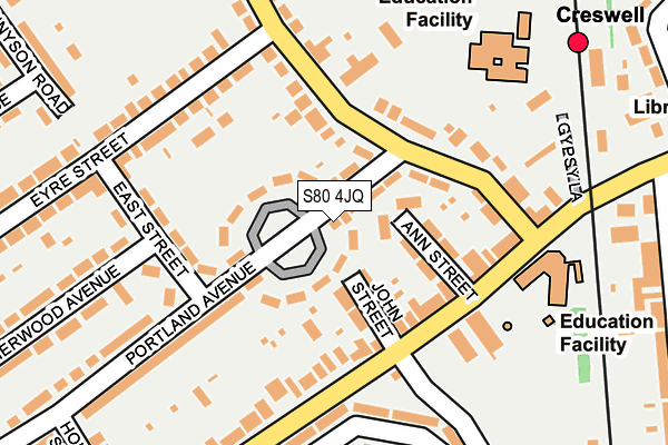 S80 4JQ map - OS OpenMap – Local (Ordnance Survey) S80 4JQ map - OS OpenMap – Local (Ordnance Survey)