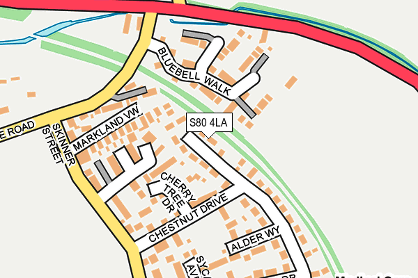 S80 4LA map - OS OpenMap – Local (Ordnance Survey) S80 4LA map - OS OpenMap – Local (Ordnance Survey)