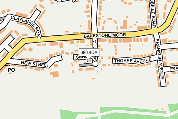 S80 4QA map - OS OpenMap – Local (Ordnance Survey) S80 4QA map - OS OpenMap – Local (Ordnance Survey)