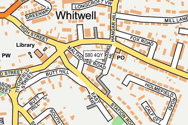 S80 4QY map - OS OpenMap – Local (Ordnance Survey)