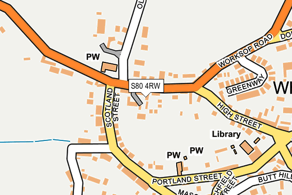 S80 4RW map - OS OpenMap – Local (Ordnance Survey) S80 4RW map - OS OpenMap – Local (Ordnance Survey)