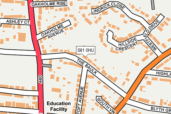 S81 0HU map - OS OpenMap – Local (Ordnance Survey) S81 0HU map - OS OpenMap – Local (Ordnance Survey)