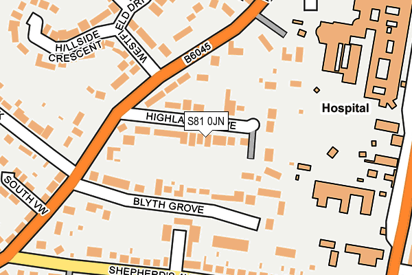 S81 0JN map - OS OpenMap – Local (Ordnance Survey) S81 0JN map - OS OpenMap – Local (Ordnance Survey)