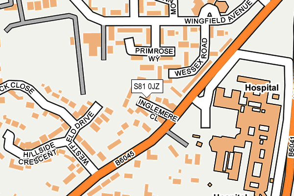 S81 0JZ map - OS OpenMap – Local (Ordnance Survey) S81 0JZ map - OS OpenMap – Local (Ordnance Survey)