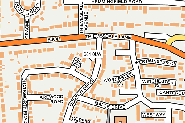 S81 0LW map - OS OpenMap – Local (Ordnance Survey) S81 0LW map - OS OpenMap – Local (Ordnance Survey)