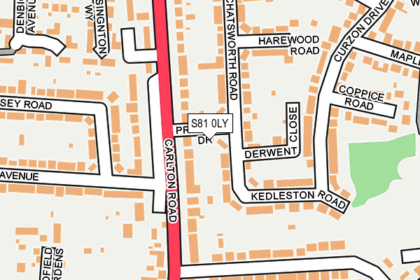 S81 0LY map - OS OpenMap – Local (Ordnance Survey) S81 0LY map - OS OpenMap – Local (Ordnance Survey)
