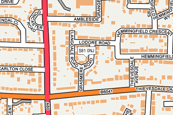 S81 0NJ map - OS OpenMap – Local (Ordnance Survey) S81 0NJ map - OS OpenMap – Local (Ordnance Survey)