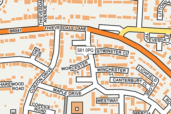 S81 0PQ map - OS OpenMap – Local (Ordnance Survey) S81 0PQ map - OS OpenMap – Local (Ordnance Survey)