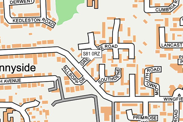 S81 0RZ map - OS OpenMap – Local (Ordnance Survey) S81 0RZ map - OS OpenMap – Local (Ordnance Survey)