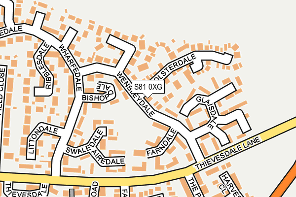 S81 0XG map - OS OpenMap – Local (Ordnance Survey) S81 0XG map - OS OpenMap – Local (Ordnance Survey)